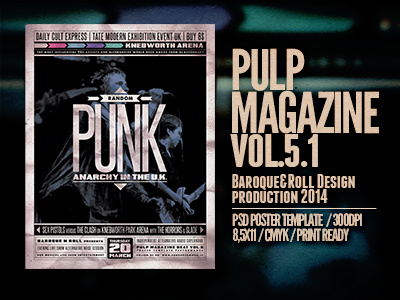 Pulp Magazine vol. 5.1 design event indie insta modern music poster rock sound vintage