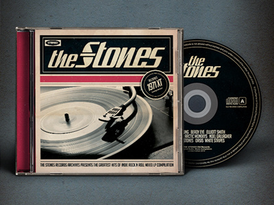 Old Records CD Artwork alternative band cd template graphics greatest hits indie music old style records remix retro rock band vintage style