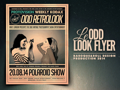 Odd Look Flyer flyer insta look odd polaroid poster vintage protovision reetro vintage