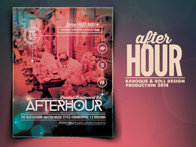 Afterhour Flyer/Poster afterhour british clean club free london party poster retro vintage