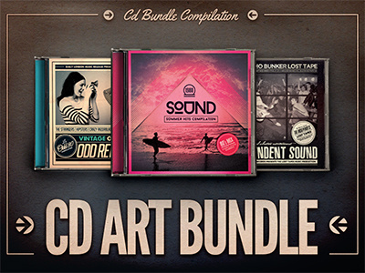 Cd Bundle Compilation alternative artwork cd compilation graphic music retro vintage