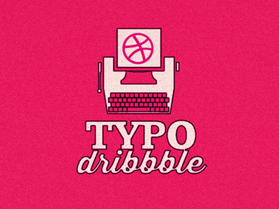 Retro Dribbble Typography dribbble graphic illustrator label logo modern photoshop retro typography vintage