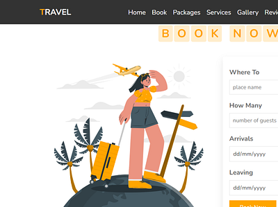 Travel Website app css design html javascript material responsive ui ux web design
