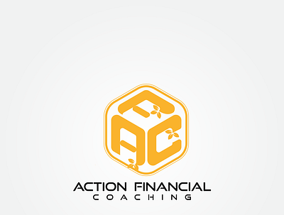 ACTION FINANCIAL branding design icon illustration logo typography vector