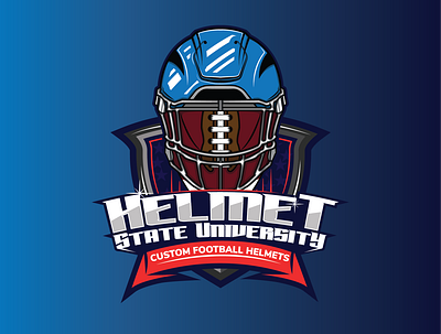 HELMET STATE UNIVERSITY 2 branding design football illustration logo rugby rugby world cup shield sports sports logo vector