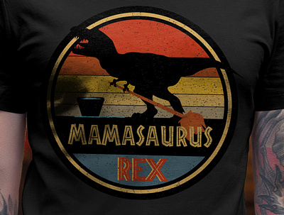 Mamasaurus Rex T-shirt Design design dinosaur illustration t rex vector