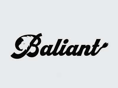 Baliant logo design branding design illustration lion logo typography vector