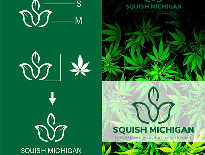 Weed logo design branding design green illustration leaf logo marijuana vector weed