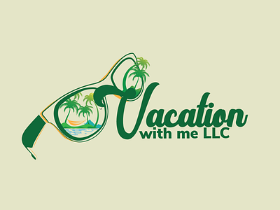 Vacation logo design branding design illustration island logo tour typography vacation vector
