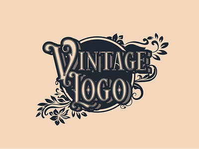 Vintage logo branding classic design illustration logo old typography vector vintage
