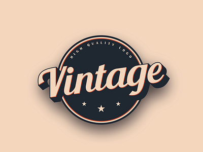 Vintage branding classic design illustration logo typography vector vintage
