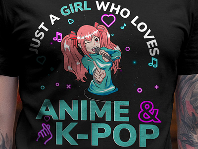 T shirt Design anime branding design graphic design illustration korean modern sing t shirt typography vector