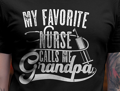 T shirt design, Typography branding design grandpa illustration nurse t shirt tshirt typography vector