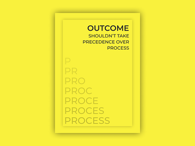 Outcome and Process design flat poster