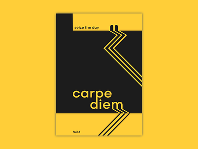 carpe diem design flat poster poster design