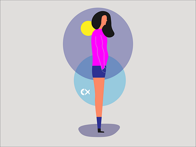 Xuman Illustration 2 design flat girl character illustration vector