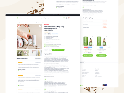 Product page for CBD e-commerce platform