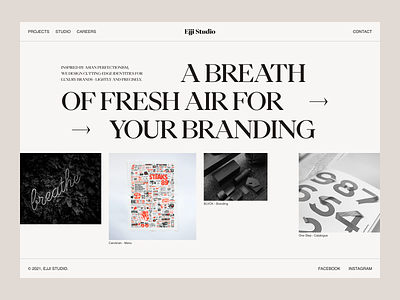 Typography-focused branding studio website agency branding clean design editorial graphic design minimal studio typography user interface ux web design website
