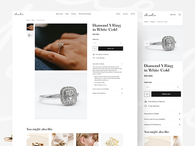E-commerce platform for a luxury jewelry brand