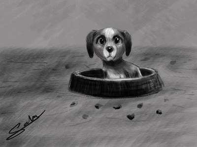 cute dog design digital painting digitalart illustration