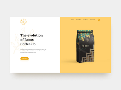 The Roots Coffee Co. - Landing page concept