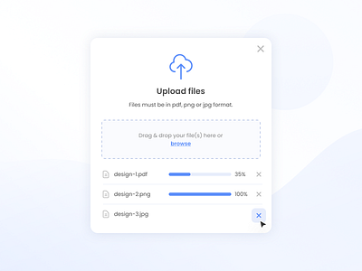 Upload Files Modal / Daily UI 031 app design daily ui daily ui 031 design system figma file manager file upload files modal modal design modal window overlay popup ui ui design upload upload file uploader uploading ux design