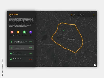 Daily UI 029 - Map birmingham black daily daily 100 challenge dailyui dailyui029 dailyuichallenge design map ui uidesign uiux userinterface uxdesign