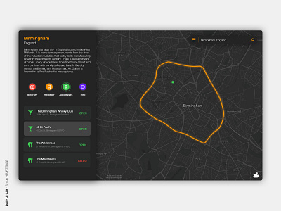 Daily UI 029 - Map birmingham black daily daily 100 challenge dailyui dailyui029 dailyuichallenge design map ui uidesign uiux userinterface uxdesign