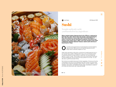 Daily UI 035 - Blog Post blogpost daily 100 challenge dailyui dailyui035 dailyuichallenge design food sushi ui uidesign uiux userinterface uxdesign webdesigner