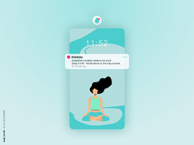 Daily UI 049 - Notifications daily 100 challenge daily049 dailyui dailyuichallenge design illustration notifications ui uidesign uiux userinterface uxdesign webdesigner yoga pose