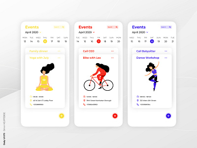 Daily UI 070 - Event Listing 070 daily 100 challenge dailyui dailyuichallenge design event listing illustration primary colors ui uidesign uiux userinterface uxdesign webdesigner