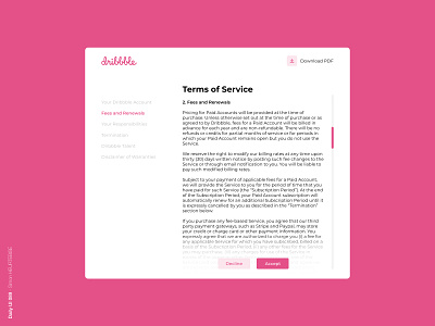 Daily UI 089 - Terms Of Service 089 daily daily 100 challenge dailyui dailyui089 dailyuichallenge design dribbble terms of service ui uidesign uiux userinterface uxdesign webdesigner