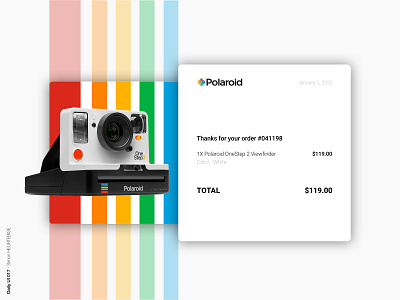 Daily UI 017 - Email Receipt colors daily 100 challenge dailyui dailyui017 dailyuichallenge design email design email receipt email template polaroid ui uidesign uiux userinterface uxdesign webdesigner