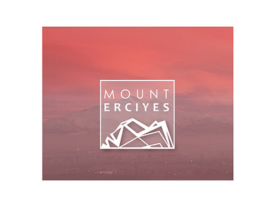 Mount Erciyes - Turkey branding eight flat flatdesign illustration logo