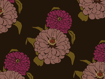 Bee and flowers bee bees dark mode flower flowers pattern pattern design pattern designer seamless pattern