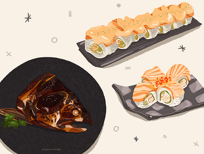 Japanese food 🍣 design food illustration food menu foodies foods illo illustration japanese food menu yummy
