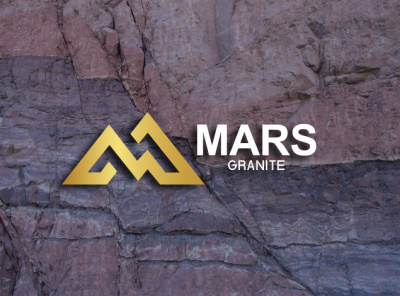 MARS GRANITE granite logo design logodesign logotype m logo m shape mars marslogo