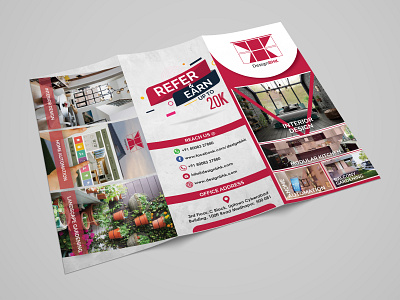 TRIFOLD BROCHURE branding brochure brochure design brochure layout brochure mockup interior design trifold borchure