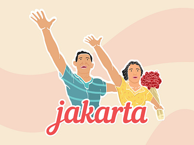 Modernized Tugu Selamat Datang sticker