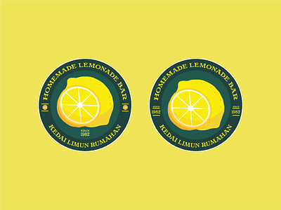 Homemade Lemonade Bar Sticker lemon illustration lemon logo sticker sticker illustration