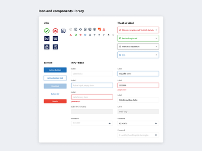 UI Icon and Components Library design library design systems uiux ux