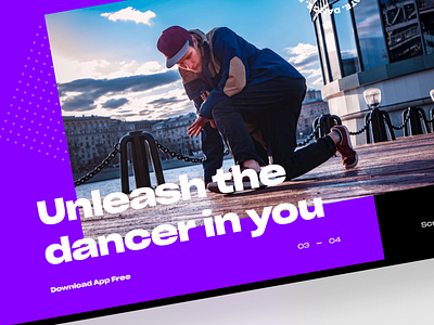 VR Dance mini site black clean dance minimal purple site typogaphy ui ux web webdesig
