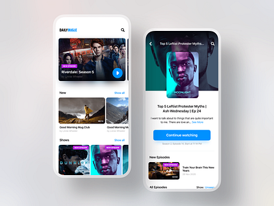 Streaming App by Rheon Agency on Dribbble