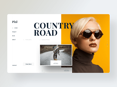 Pixl Site (Part One) ads city clean fashion landing menu model promo site web web design website white
