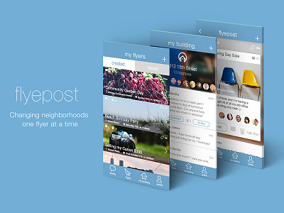 Flyepost Perspective Mock app ui ux