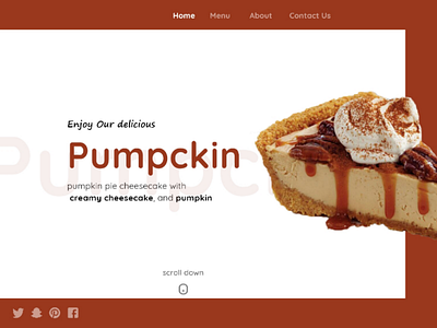 Dessert landing page