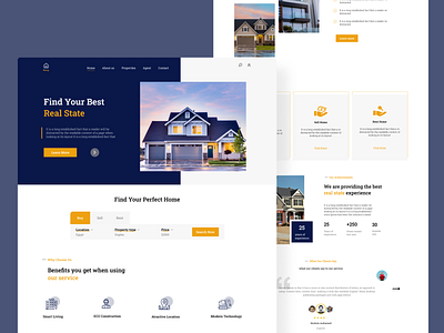 Real estate landing page design figma landingpage realestate ui uiux website