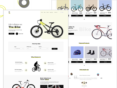 bike website bicycle bike design figma landingpage ui uiux website