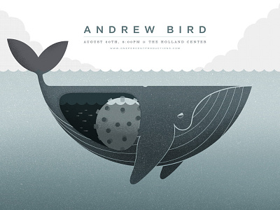 Andrew Bird Poster blue bomb gigposter ocean sea texture