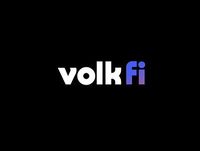 Volk Fi Logo branding logo retro typography